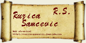 Ružica Samčević vizit kartica
